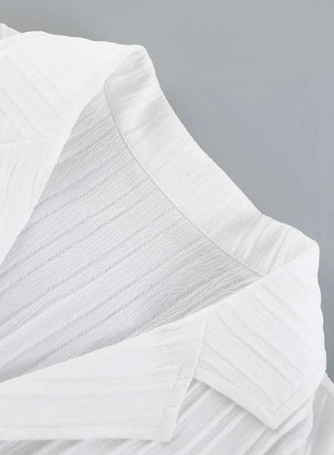 Take Two  Men White Textured Blazer and Trousers Co-Ords for Men | Best Price UAE